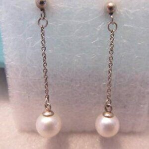 Rare, Authentic Tiffany & Co. Ziegfeld Collection Sterling Silver Pearl Earrings